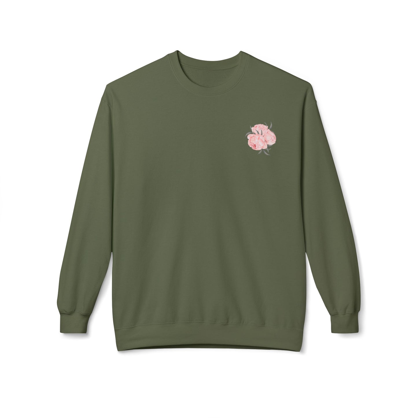 Find The Beautiful - Peony Back Design Crewneck Sweatshirt
