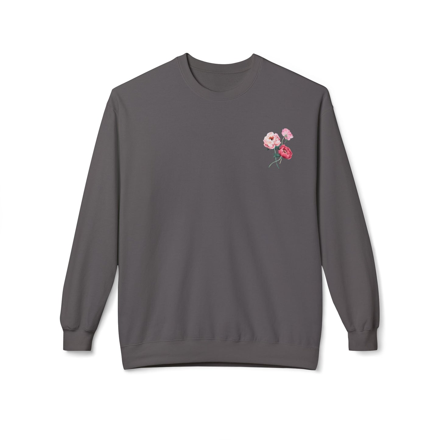 God is With You - Pink Floral Comfort Crewneck Sweatshirt