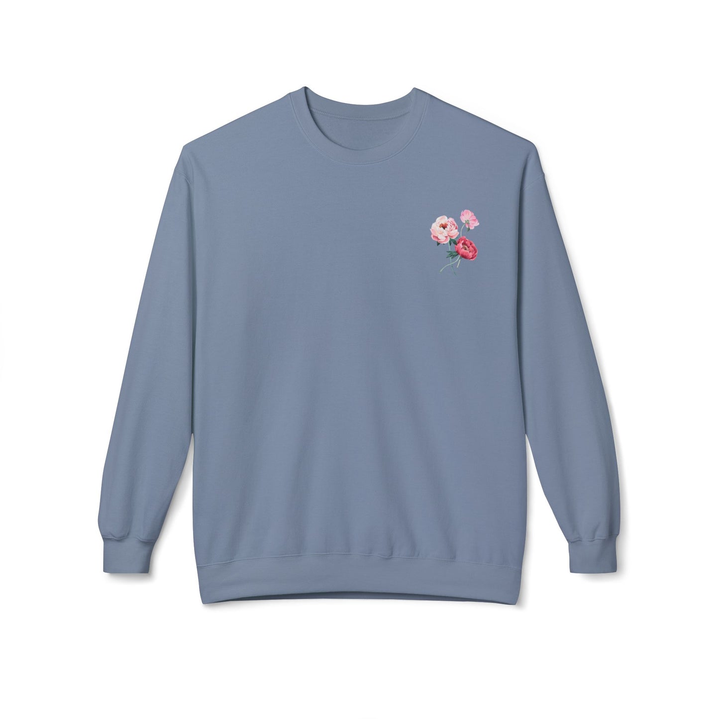 God is With You - Pink Floral Comfort Crewneck Sweatshirt