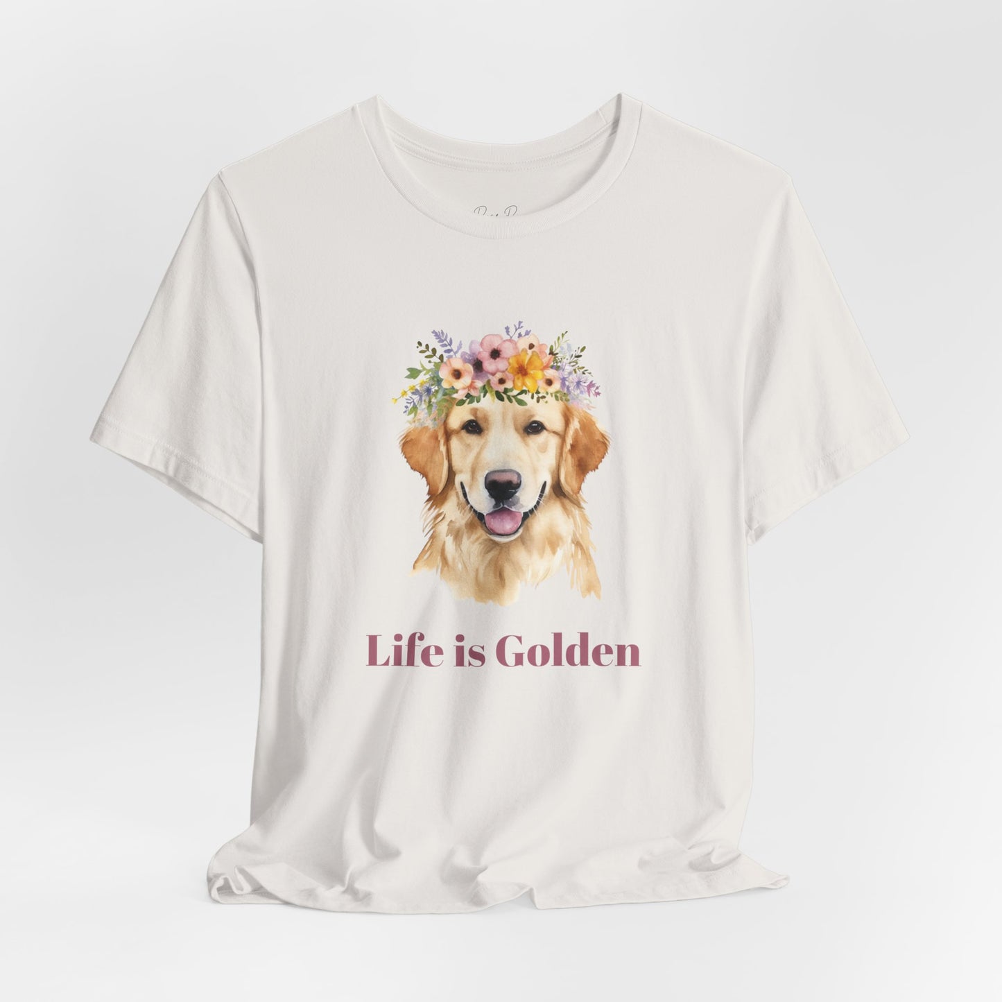Golden Retriever Floral Tee