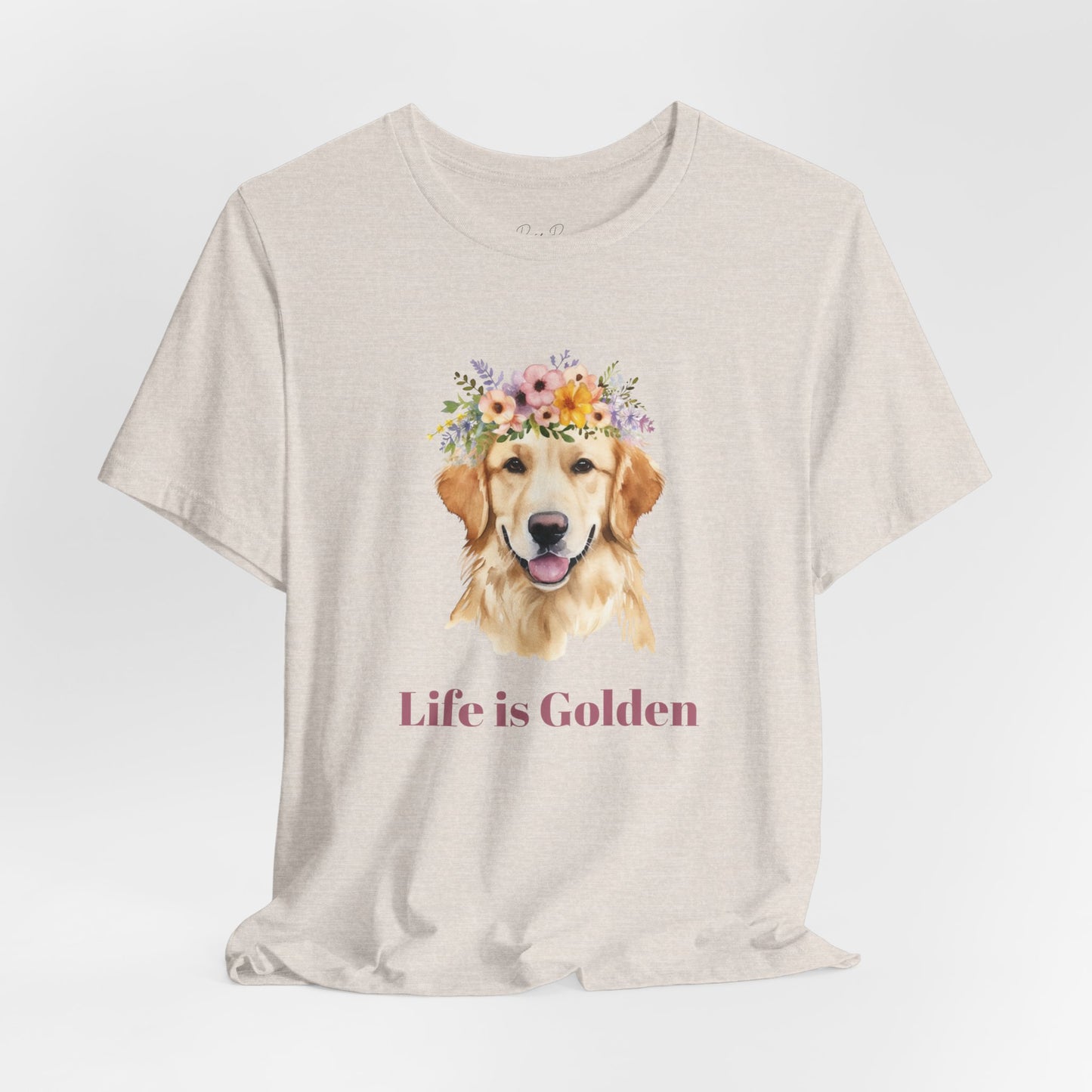 Golden Retriever Floral Tee