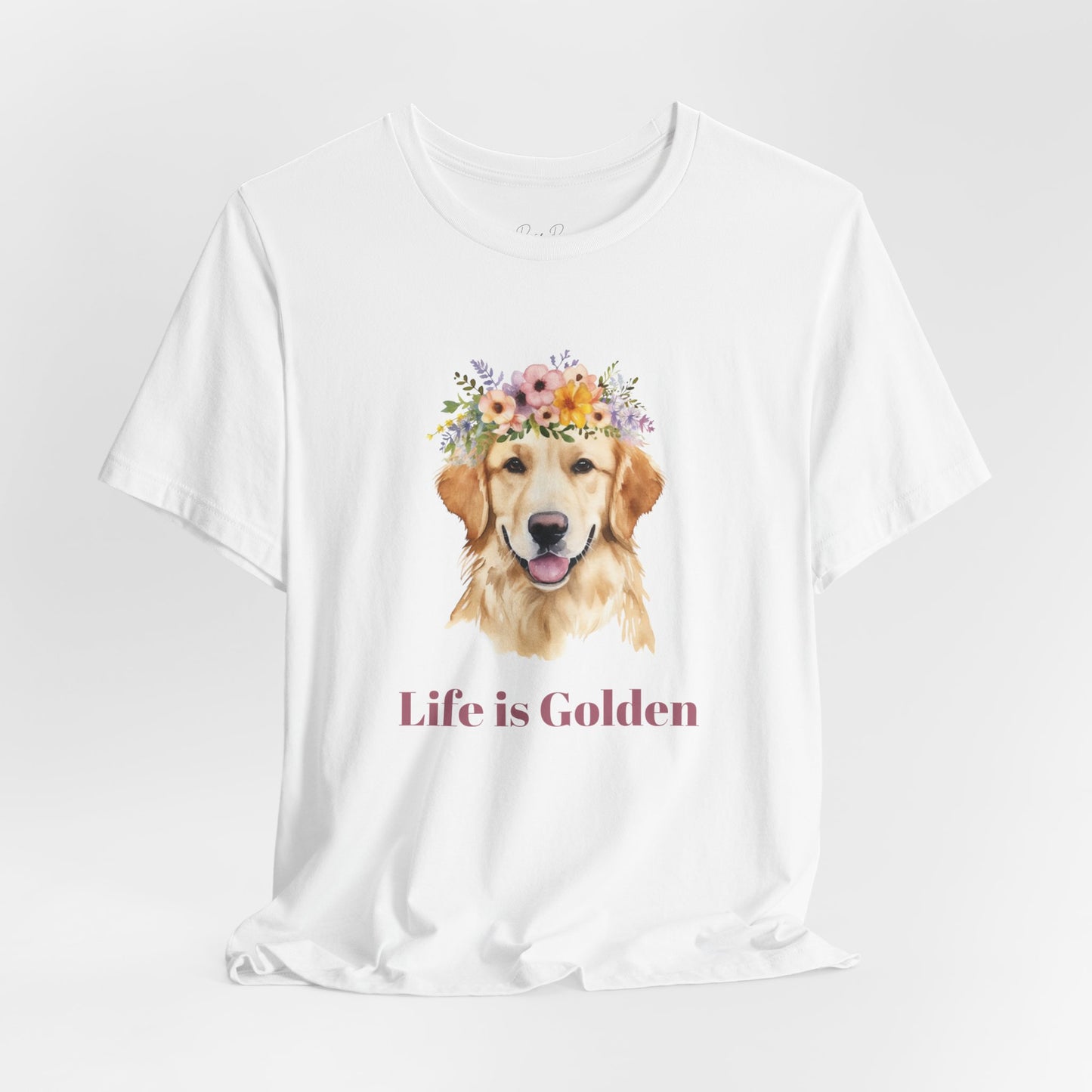 Golden Retriever Floral Tee