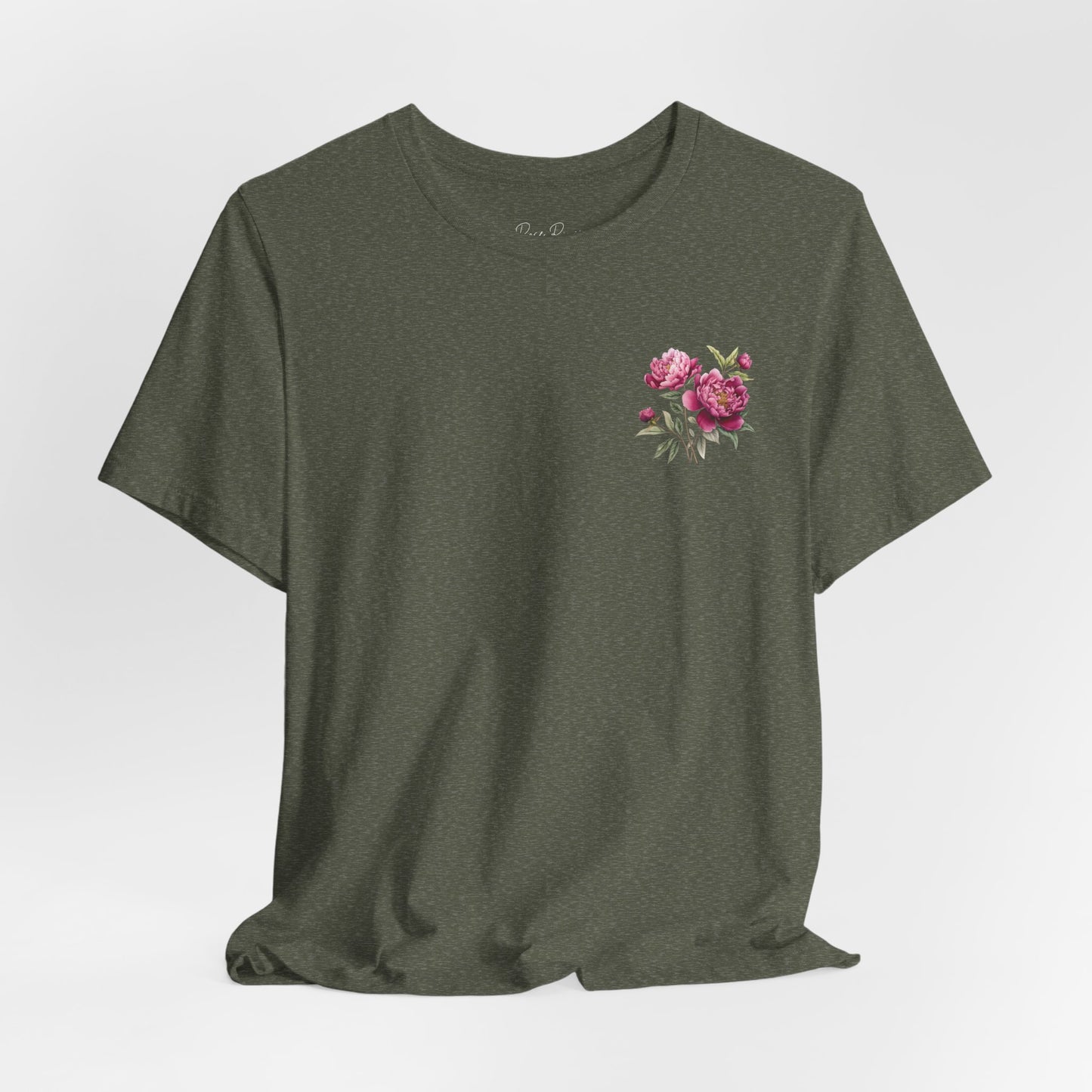He Heard Your Prayers - Floral Back Jersey Short Sleeve Tee