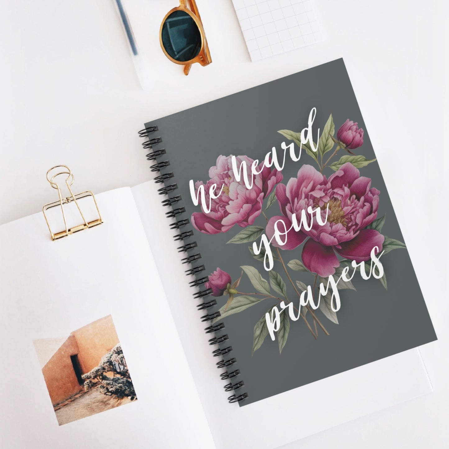 He Heard Your Prayers Spiral Notebook
