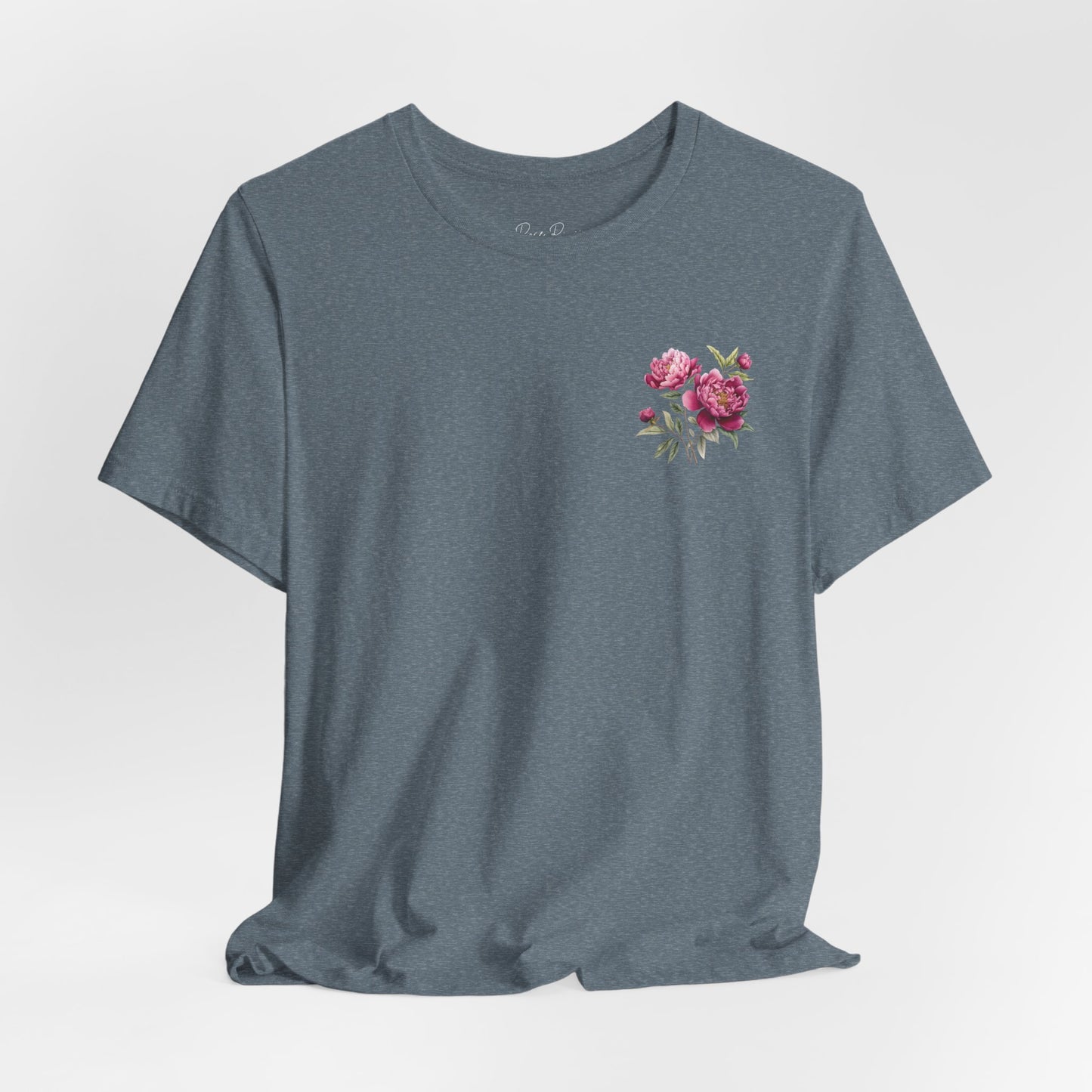 He Heard Your Prayers - Floral Back Jersey Short Sleeve Tee