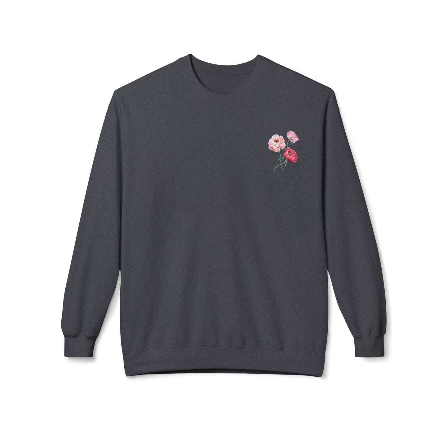 God is With You - Pink Floral Comfort Crewneck Sweatshirt