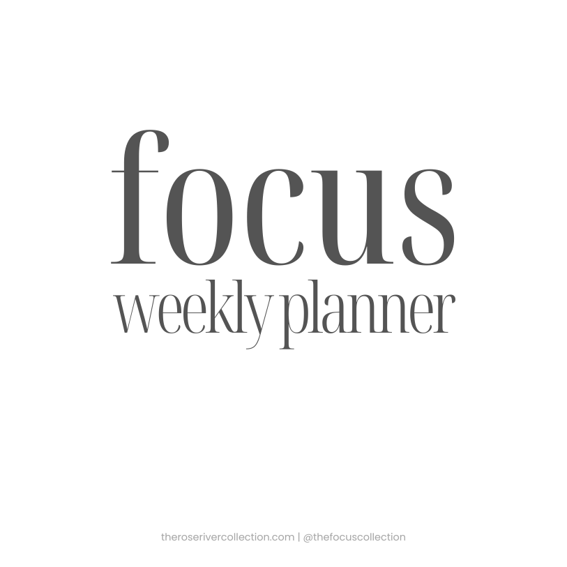 Focus Weekly Planner Printable