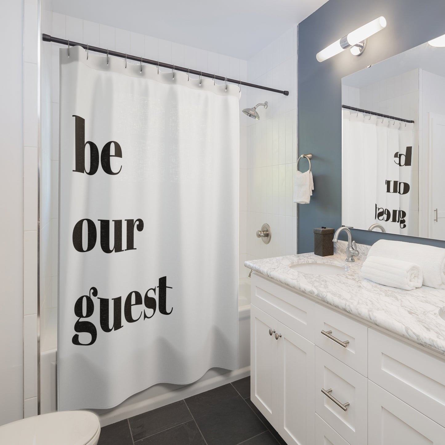 Be Our Guest Shower Curtain