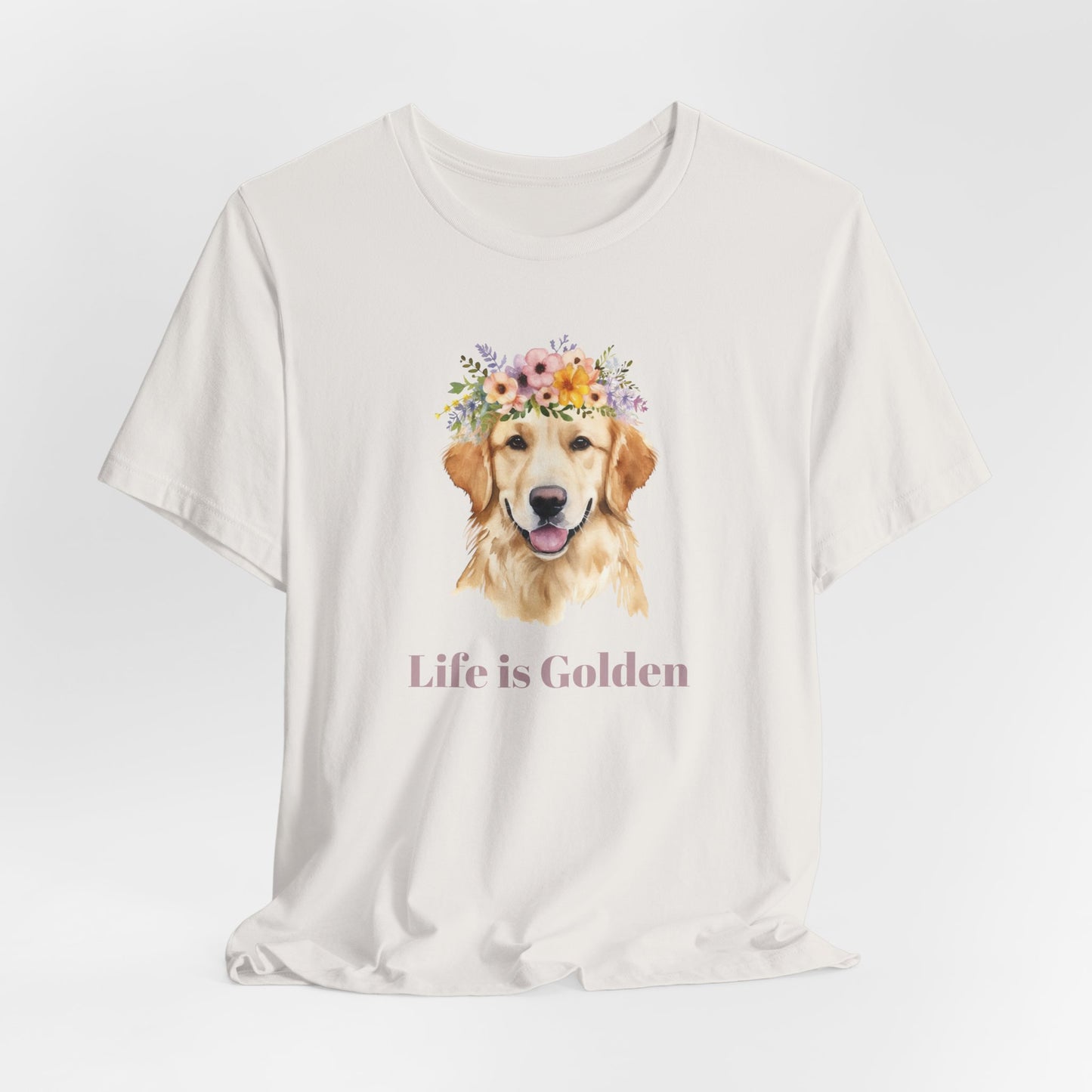 Golden Retriever Floral Tee