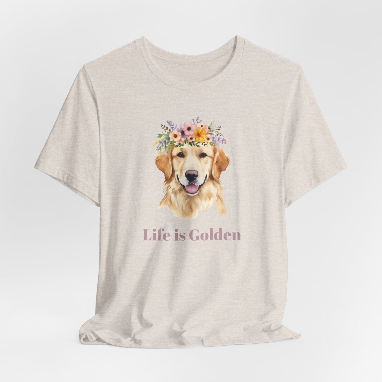 Golden Retriever Floral Tee