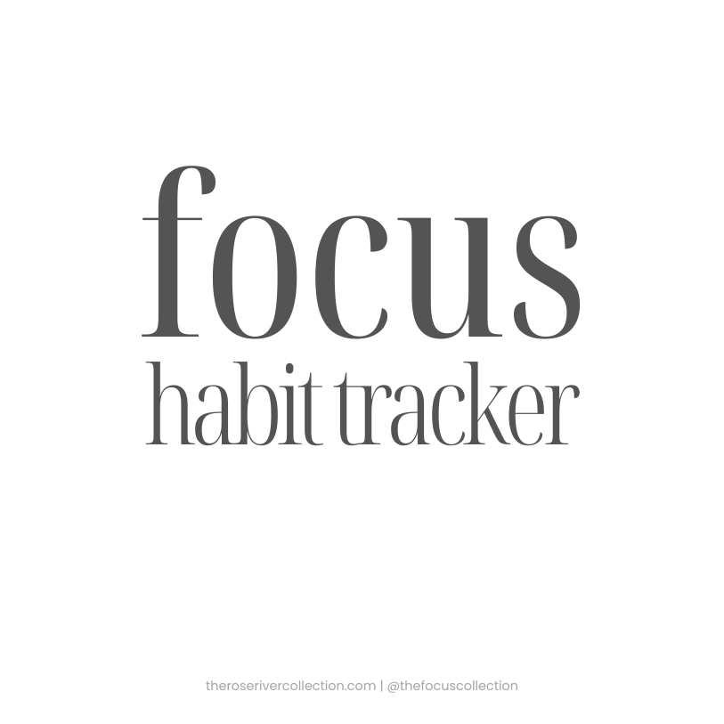Focus Weekly Habit Tracker Printable